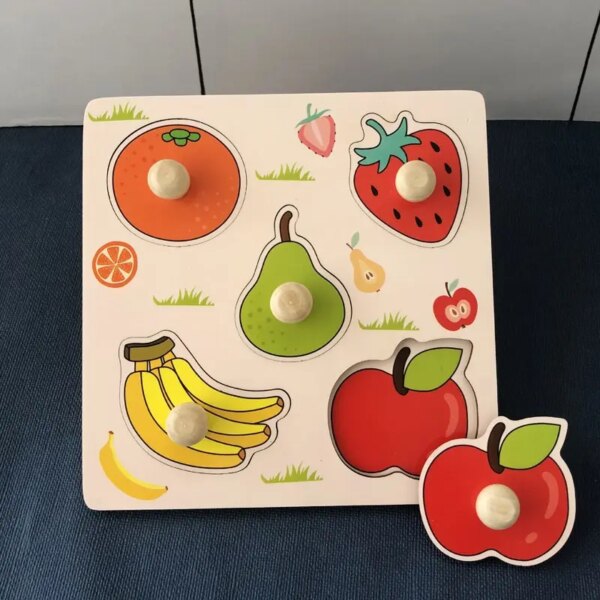 Montessori Scratch Board - Fruit Cognitive Puzzle