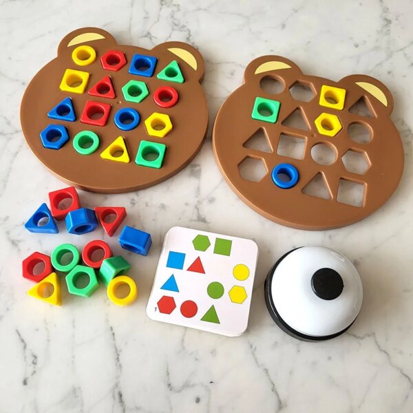 Little Bear Geometry Puzzle - Montessori Toy - Image 3